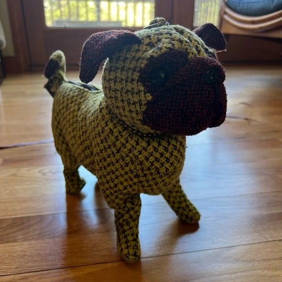 Fuzzy Nation Red & Green Pug Dog Purse - Picture 2 of 10